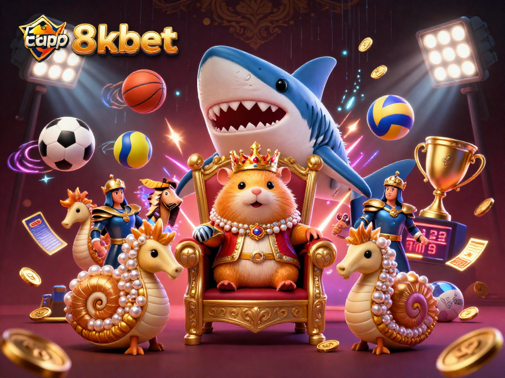 Take advantage of exciting betting opportunities with tải app 8kbet as the golden hamster king reigns in a vibrant sports-themed scene.
