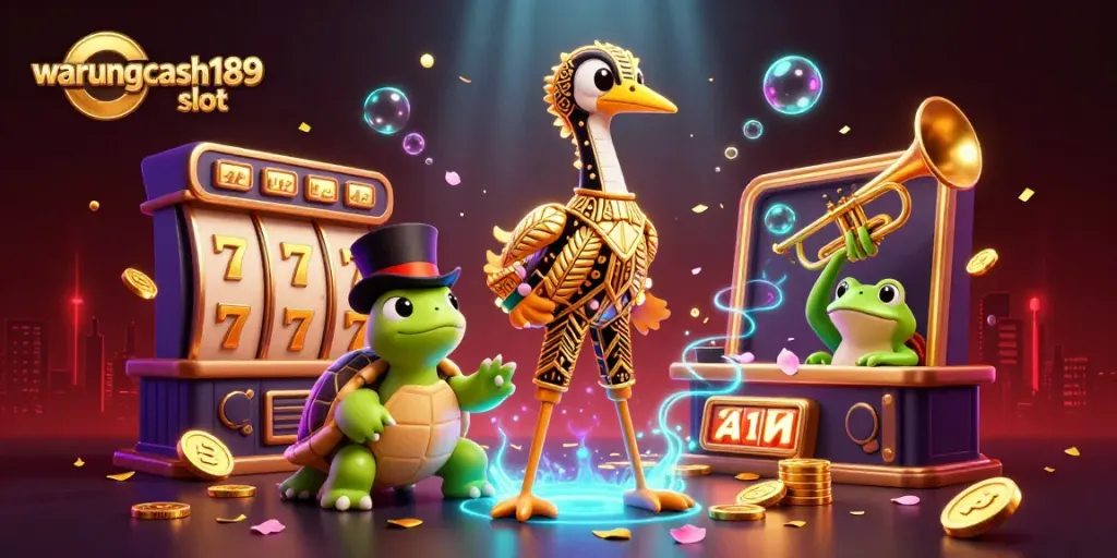 Experience the excitement of warungcash189 slot with vibrant characters and gameplay elements in a lively scene.