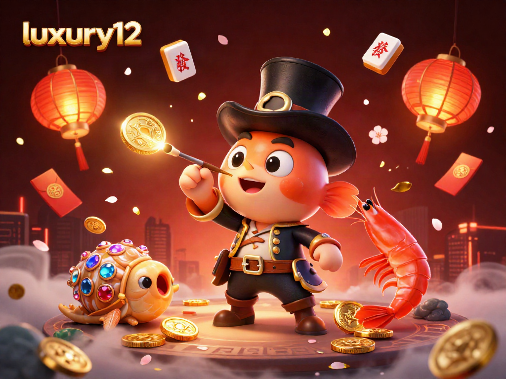 Experience luxury12, where vibrant characters attract golden coins amidst a sea of rich casino elements.