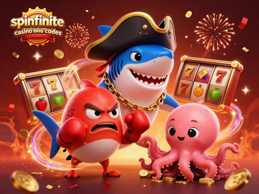 Experience the thrill of spinfinite casino bonus codes with engaging casino characters and vibrant game elements.