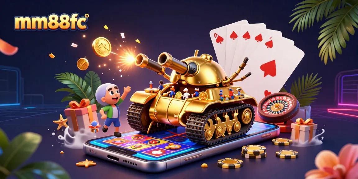 Engage with the thrilling mm88fc casino scene featuring a golden beetle tank packed with games.