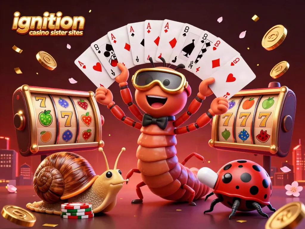 Engage with the vibrant Ignition Casino sister sites through this lively casino scene showcasing simulation and gaming.