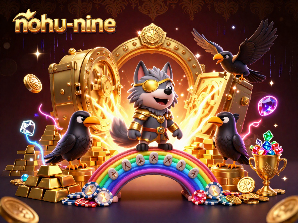 Engage with nohu-nine at the vibrant table game, featuring Odin and magical treasures.