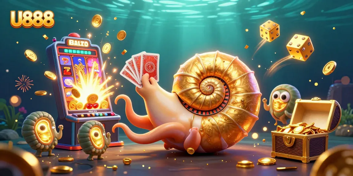 Experience thrilling wins at U888 with dynamic casino action depicted in a vibrant underwater scene.