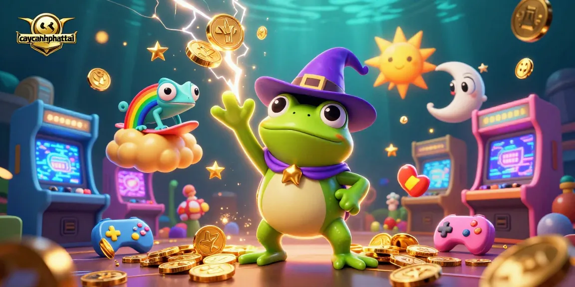 Caycanhphattai offers an exciting gaming experience with dazzling visuals of 3D characters amidst vibrant casino elements.