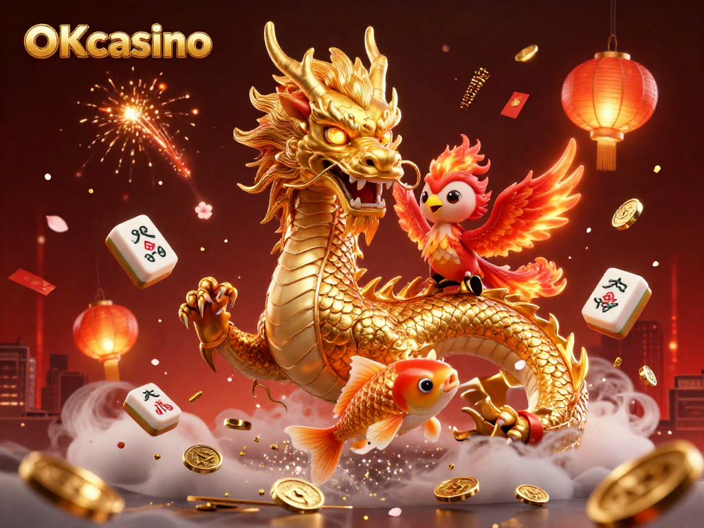OKcasino เล่นเกมส์สล็อตออนไลน์สุดพิเศษ พร้อมโลโก้เกมสวยงามและเงินทองมากมาย
