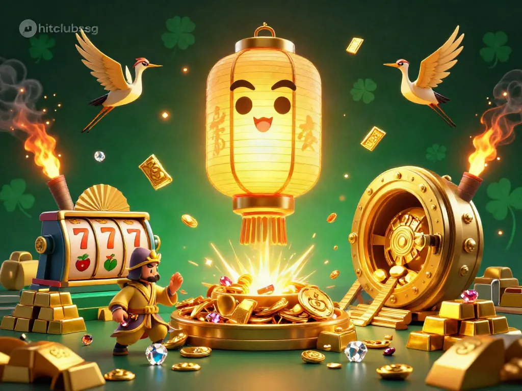 Experience the thrill of hitclubsg with golden gains, slot reels, and festive casino excitement.