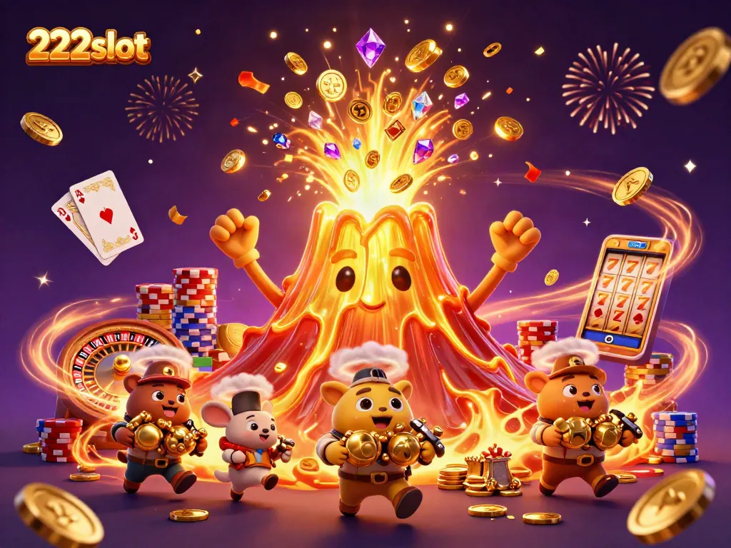 Mainkan slot di 222slot dan nikmati gemuruh lava emas yang menghasilkan kekayaan.