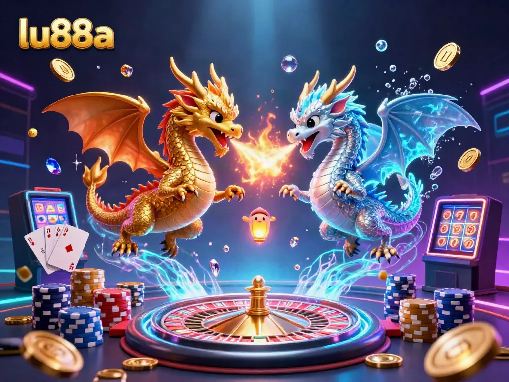 Engage with thrilling gameplay at lu88a featuring dragons, coins, and vibrant casino elements.