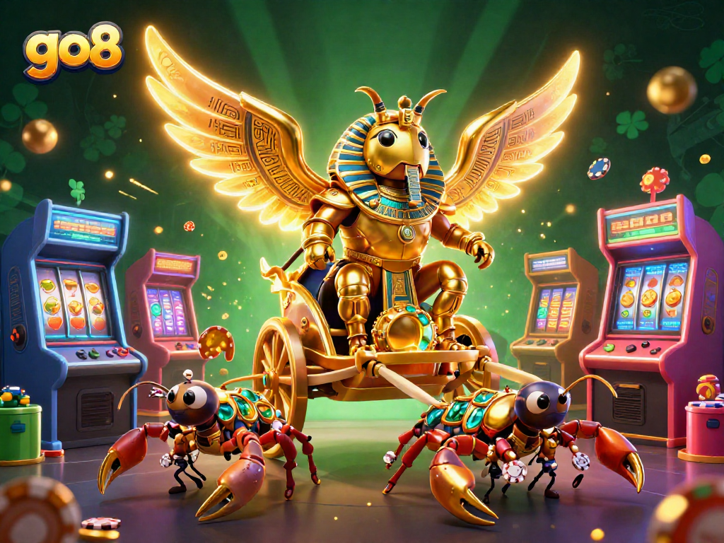 Engage with the vibrant go8 casino world through 3D characters and colorful game elements.