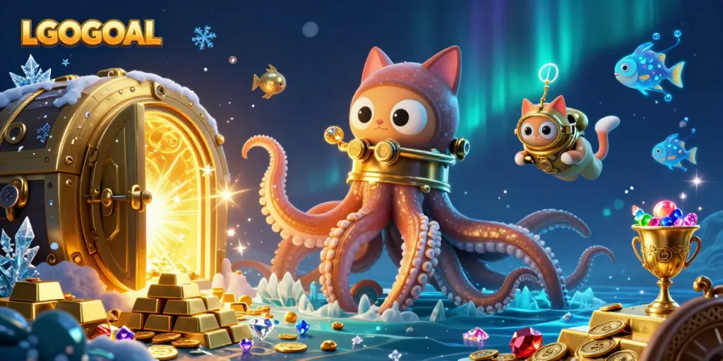 Engage with LGOGOAL's thrill as the kraken brews treasures in an ocean of winnings.