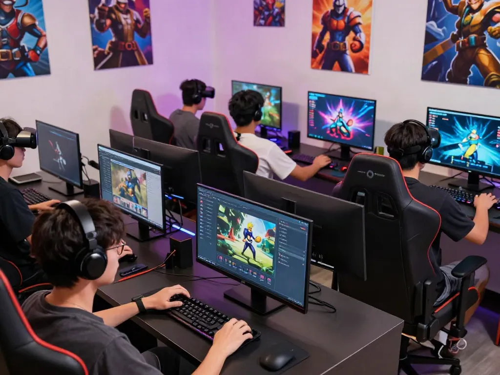 Batman138 gaming hub with players interacting in a vibrant online gaming environment.