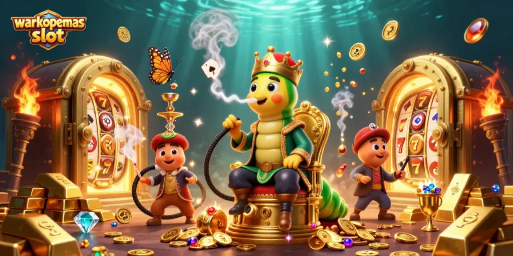 Menangkan jackpot dengan warkopemas slot yang menampilkan karakter 3D berwarna dan suasana kasino yang kaya.