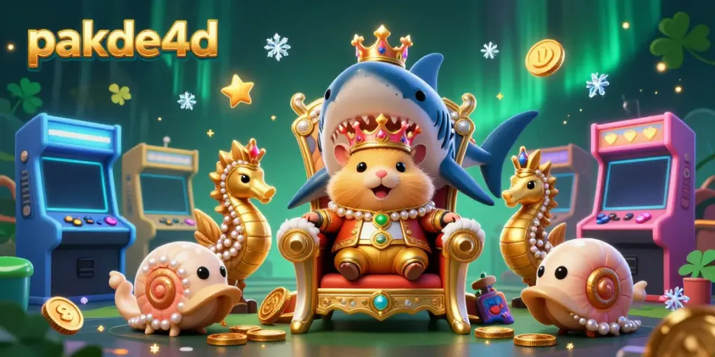Experience the excitement of pakde4d with fun gaming elements and a delightful hamster king surrounded by animated characters.