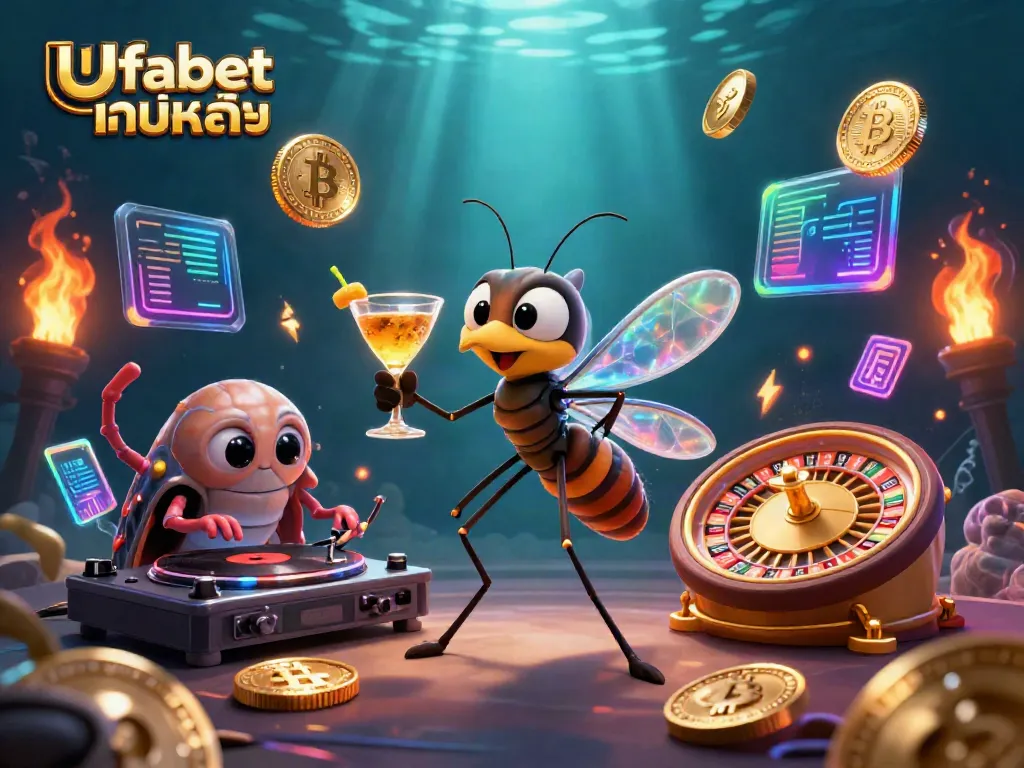 Engage in thrilling gameplay with Ufabet เว็บตรง featuring unique casino mascots and dynamic elements.