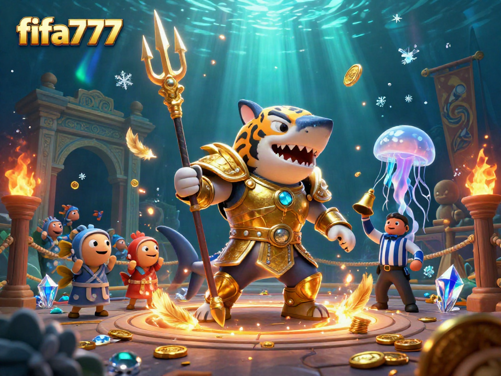 Engage with exciting fifa777 gameplay in a vibrant 3D underwater colosseum setting!