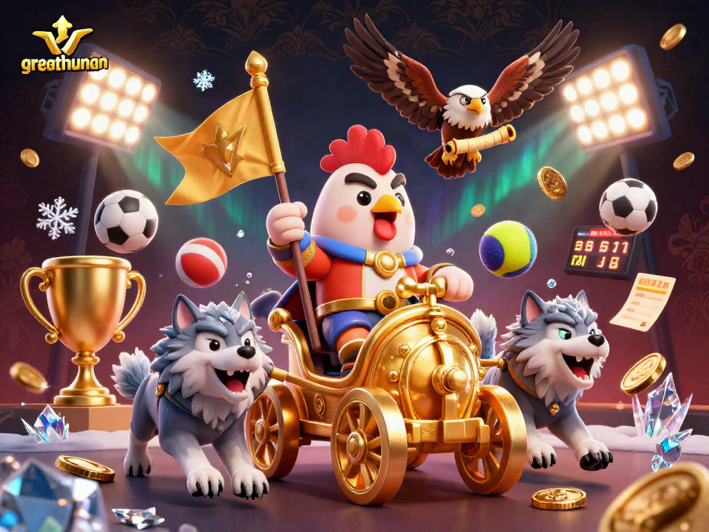 Experience thrilling betting adventures with greathunan, featuring a rooster warlord leading sports elements.