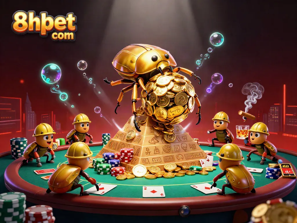 Experience thrilling gameplay at 8xbet com with a vibrant illustration of a casino-themed adventure.