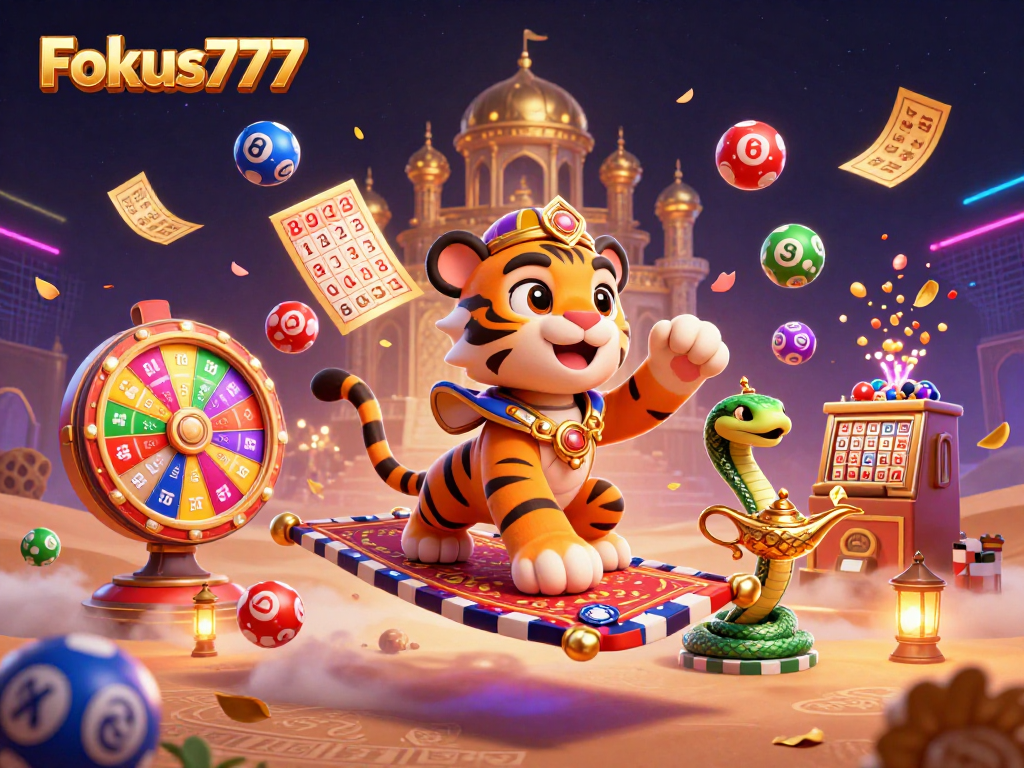 Engage with the exciting features of Fokus777, where colorful lottery balls and dynamic gaming elements thrive.