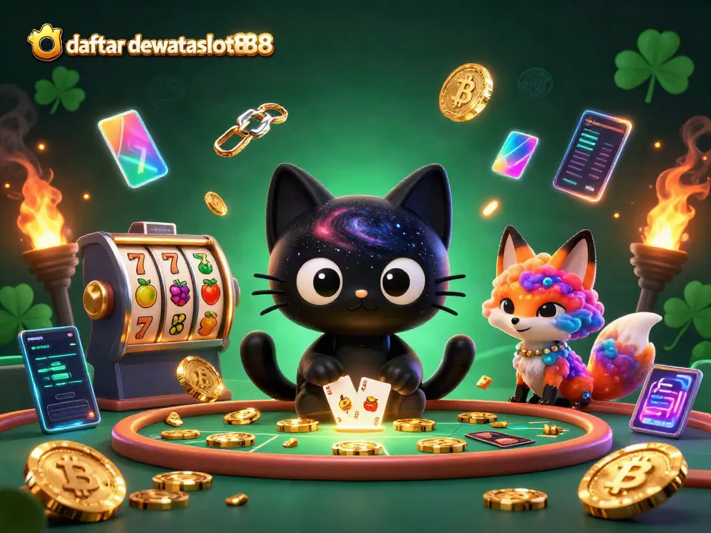 Menangkan permainan dengan daftar dewataslot888, kucing hitam berbintang dan teman rubah nebula.