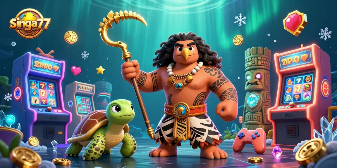 Singa77 enhances your casino experience with vibrant slot reels and dynamic game elements.
