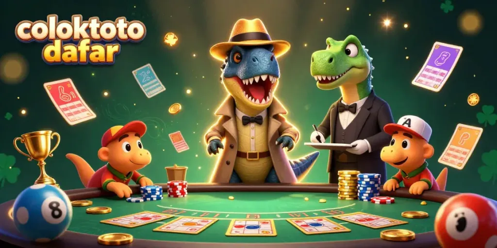 Experience the excitement of coloktoto daftar with dynamic lottery characters and game elements.