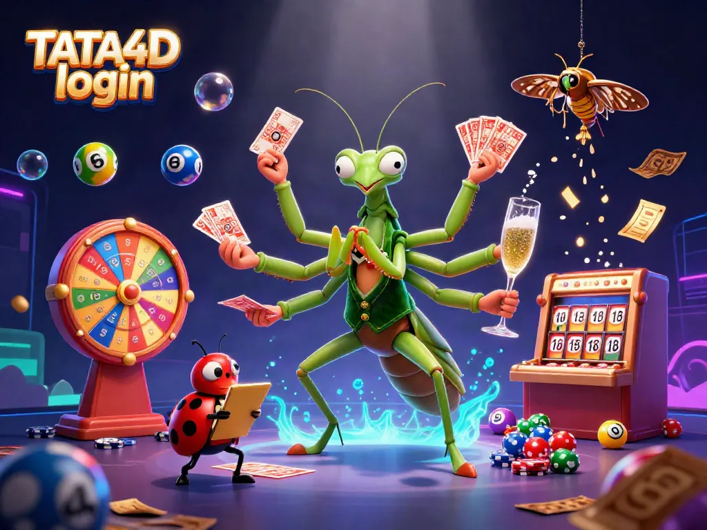 Experience exciting gameplay with TATA4D login featuring vibrant characters and dynamic gambling elements.