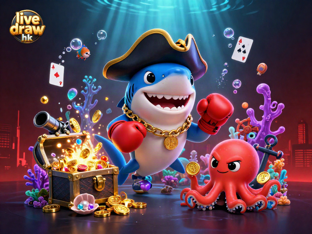 Experience live draw hk excitement with a vibrant underwater casino adventure featuring playful sea creatures.